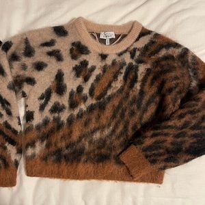 Mohair leopard sweater